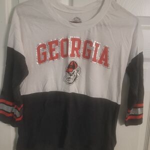 Rivalry Threads Georgia Bulldogs 3/4 Sleeve Tee - Red, Black, White